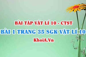 Bài 1 trang 35 SGK Vật lí 10 Chân trời sáng tạo
